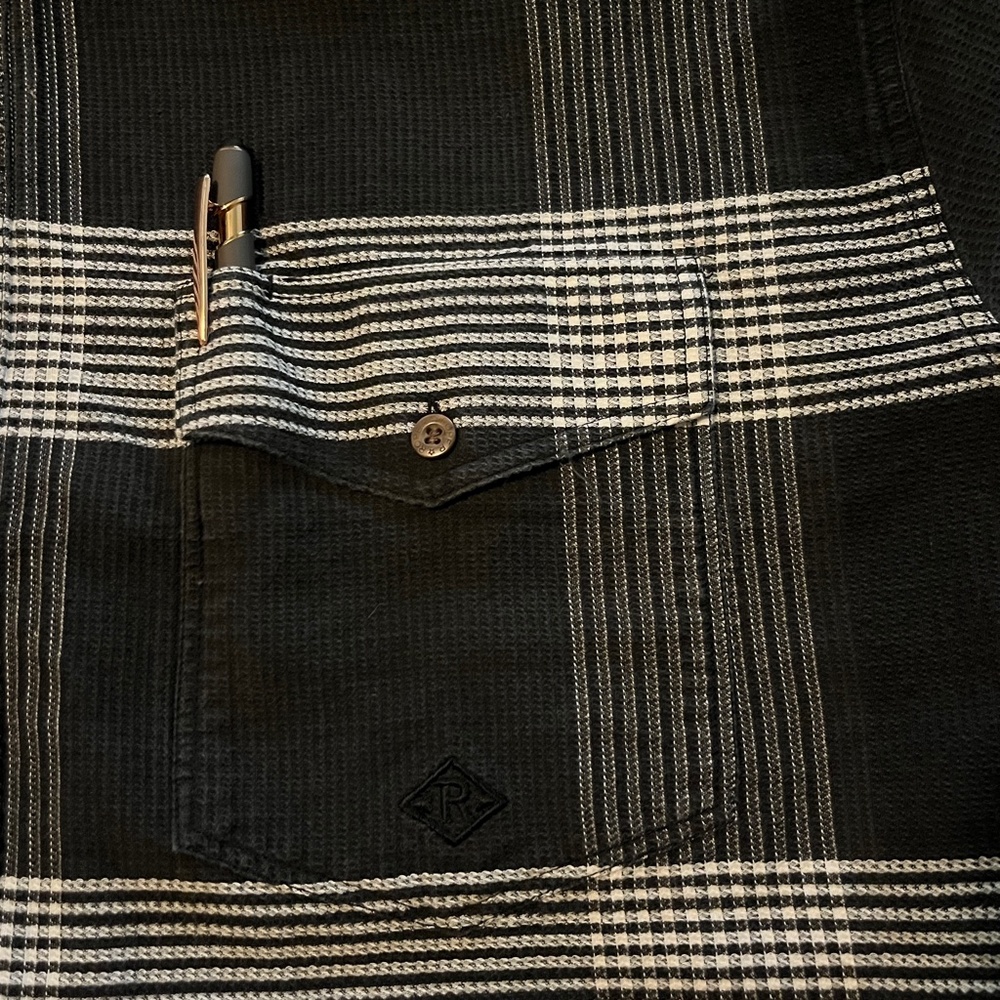ROPER Men's Black & White Check Button-Down Shirt Size L - Picture 4 of 12